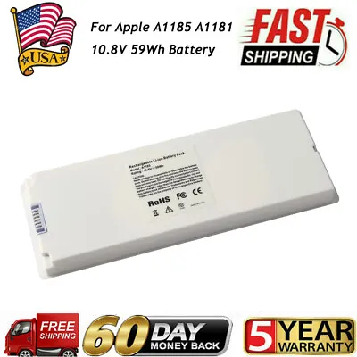 59Wh Battery For Apple MacBook 13  A1185 A1181 2006 2007 2008 2009 MA566 MA561  • $21.95