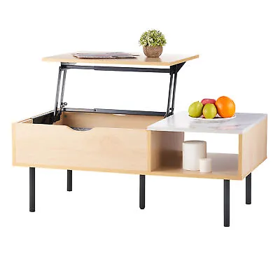 Lift Top Coffee Table W Hidden Compartment Storage Shelf Living Room • $41.99
