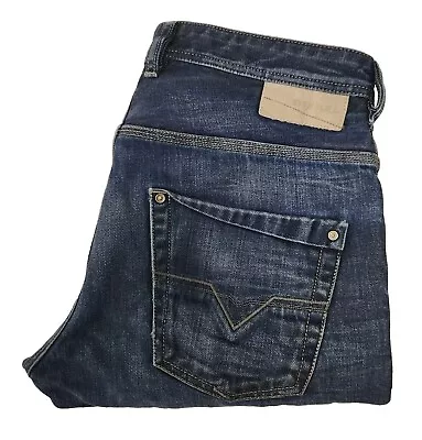 Diesel Krooley Jeans Mens Size W32 L32 Regular Slim Carrot Blue Denim  • $39.99