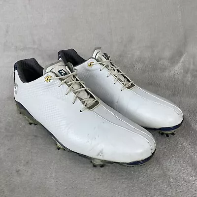 Footjoy Dry Joy DNA Mens Golf Shoes Size 13 Narrow White Leather Cleats • $47.99