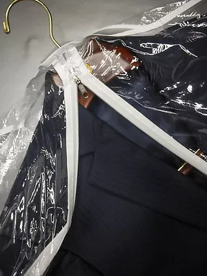 8 Garment Bags 24x40 3-MIL Clear Vinyl Front Zipper Suit Dress Storage New • $52.90