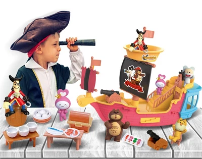 £19.99 • Buy Kids Pirate Ship Playset Pretend Play Action Figure Boat Toy Pirate Ship Model