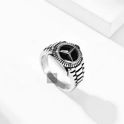 Mercedes Benz Ring 925 Sterling Silver Latest Design 3d Mercedes Man's Ring • $72