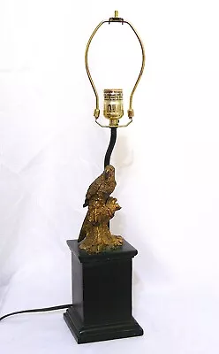 Vintage Macaw Parrot 1991 Lamp On Heavy Black Base Plus Harp • $49.90