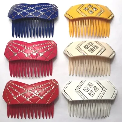 Vintage Fashion Hair Side Comb Women Fancy Crystal Rhinestone New Made In France • $34.99