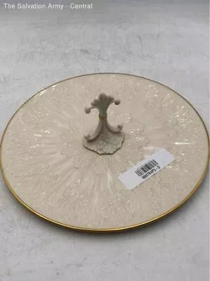 Vintage Lenox Ivory Chateau Porcelain Round Shape Pottery Serving Tray • $10.50