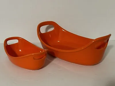 Rachel Ray Orange Casserole Baking Roasting Dish Cake Pan Handles 1.25 Qt 12 Oz • $39.99