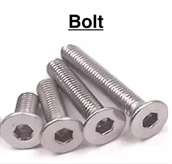£2.75 • Buy Countersunk Bolt M2 M2.5 M3 M4 M5 Black Alloy/ Stainless Steel Allen Screw
