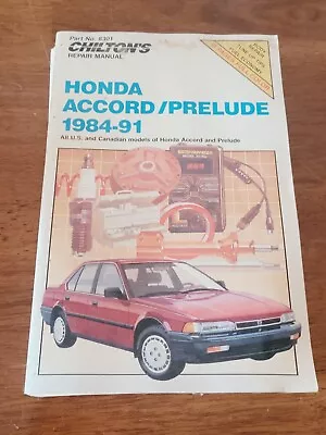 Honda Accord-Prelude 1984-91 Chilton Automotive Tune-up Repair Manual 1992 • $9.44