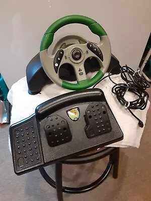 Xbox MadCatz 2 Steering Wheel + Foot Pedals • $35