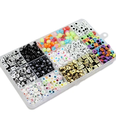 £13.33 • Buy  1100 Pcs Acrylic Beads Loose Name Necklace Pendant Letter Alphabet Bracelet