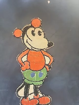 Very Rare Vintage MINNIE MOUSE 1920-1930's Turmac Appliqué Silk Patch • $95