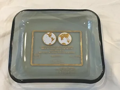 VTG 1969 APOLLO 11 Moon Landing Plaque Replica Glass Ashtray KEITH SMYKAL PROMO • $22