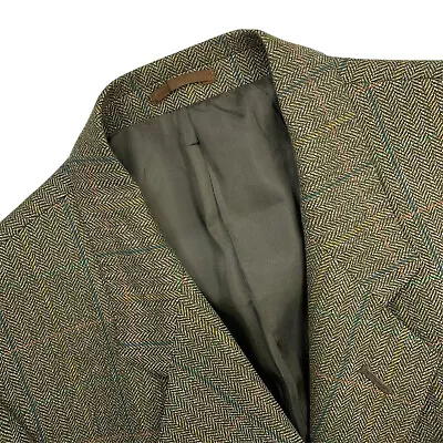 VTG 40 S A. Hume   Teviotex Scottish Cheviot Cloth   Brown Windowpane Tweed • $149.95