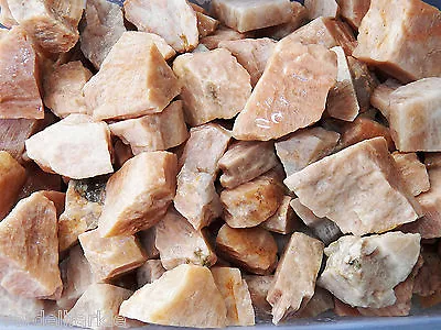 1/2 LB PEACH MOONSTONE Rough Rock For Tumbling Tumbler Stones 4500+ CARATS • $5.95