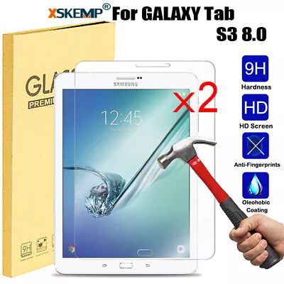 2Pcs Tempered Glass Screen Protector Film Samsung Tab S 8.4 T700 T705 S2 S3 8.0 • $16.97