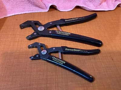 Set Of 2 Craftsman Professional 7  & 9'' Robo Grips Pliers USA Used • $19.95