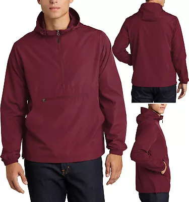 Mens Weather Fighting Packable Hooded Anorak Wind Jacket Pullover XS-4XL NEW! • $24.99