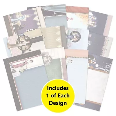 Hunkydory Luxury Inserts For Cards ~ THE GOLDEN AGE OF GLAMOUR (A4 12 Sheets) • £3.50