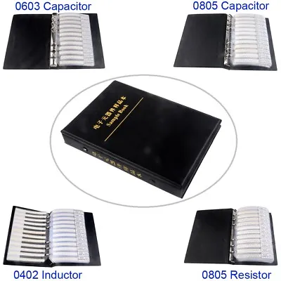 0603 0805 0402 SMD Capacitor Inductor Resistor Assortment Kit Sample Book • $36.98