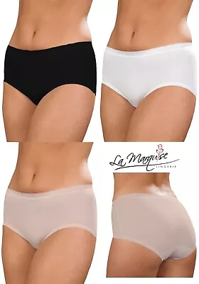 La Marquise Ladies Midi Briefs Pack Of 3 Plain • £11.99