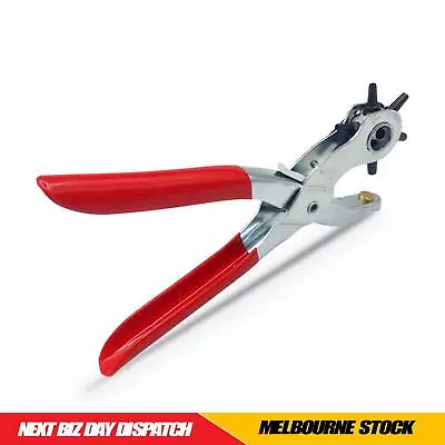 Leather Hole Punch Plier 6 Sized Tools Revolving Punch Plier Belt Watch Band • $11.55