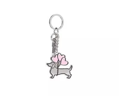 Victoria's Secret Metal Heart Dog Keychain - Dachshund - Valentines Day • $95