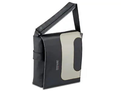 Smart Black Designer Messenger Bag IPad Air Tablet Pocket Designed In Belgium Bn • £9.99