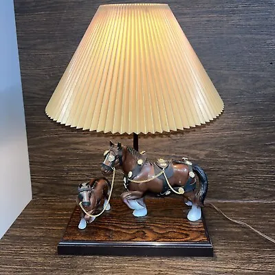 Vintage Gilbert Products Table Lamp-Clydesdale Horse/Pony.     F • $45