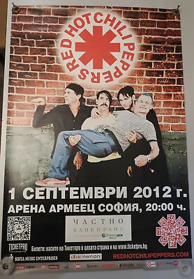$24 • Buy RED HOT CHILI PEPPERS 2012 Sofia Concert I'm With You World Tour Poster 38 X26 