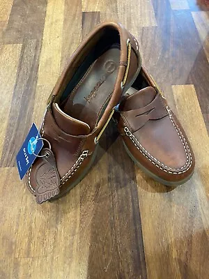 Orca Bay Sailing Kitts Brown Leather Deck Shoes UK Size 5 EU 38 Yacht Boat • £25
