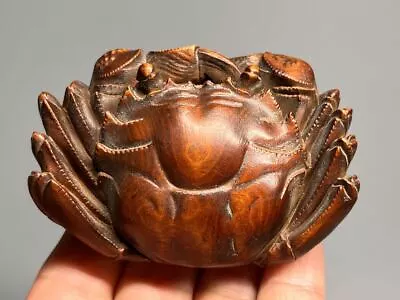 Netsuke Crab Carving Tsuge Sagemono Inro Ojime Japanese Amulet Antique Japan • £85.30