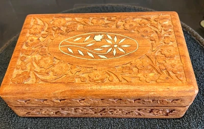 £25 • Buy Vintage Indian Jewellery Box With Shell Decoration
