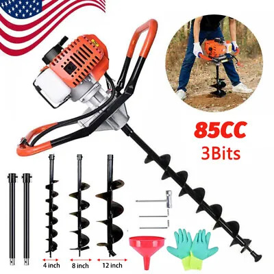 85/72/62CC Post Hole Digger Gas Powered Earth Auger Borer Fence Ground Drill • $155.99