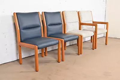 Dunbar Mid-Century Modern Solid Oak Dining Chairs Set Of Four • $595