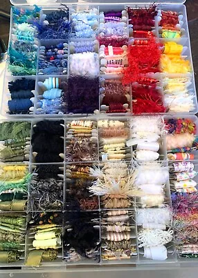Mixed Lot Of 250 Assorted Ribbon Yarn Twill - Carded - Please Read • $38