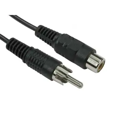 £2.99 • Buy 10m LONG Single Phono EXTENSION Cable Lead - RCA Male To Female Plug To Socket