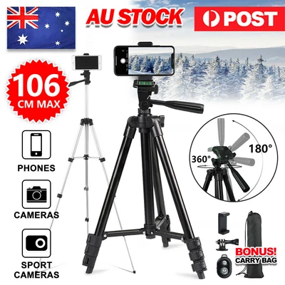 $12.95 • Buy Professional Camera Tripod Stand Mount Remote W/ Phone Holder For IPhone Samsung