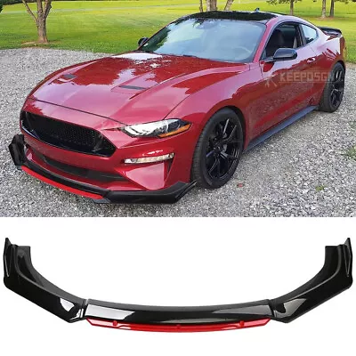 Front Lower Bumper Lip Splitter Chin Spoiler Body Kit For Ford MUSTANG V8 V6 ST • $75.61