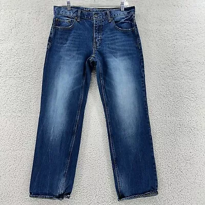 Aeropostale Mens 32 X 30 Stone Washed Straight Leg Denim Blue Jeans EUC • $15.99