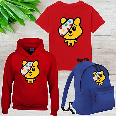 £15.99 • Buy Pudsey Bear Kids T Shirt Spotty Day 2022 Hoody Children In Need School Bagpack