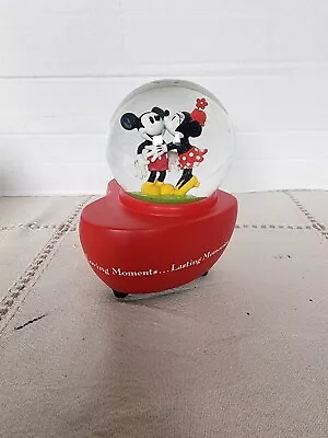 Disney World Mickey Minnie Music Snow Globe LOVING MOMENTS LASTING MEMORIES • $14.99