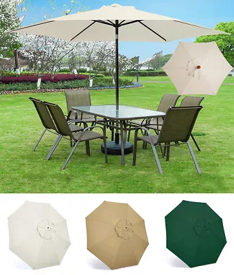 Umbrella Replacement Canopy For 6/8 Ribs Sun Protection Yard Parasol Top Cover • $29.99