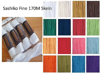 170M Sashiko Thread FINE Skein Solid Daruma Japanese Embroidery Floss • $8