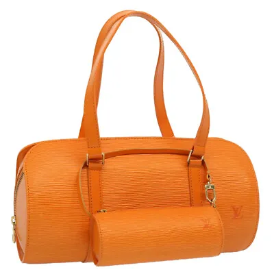 LOUIS VUITTON Epi Soufflot Hand Bag Orange Mandarin M5222H LV Auth 53545 • $670.32