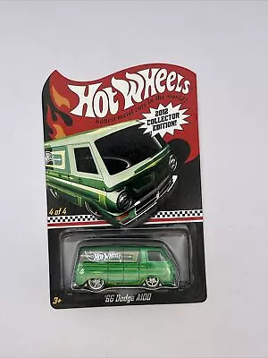 '66 Dodge A100 🍏 Green 🍏 Real Riders HOT Wheels 2012 Collector Edition Promo • $2.28