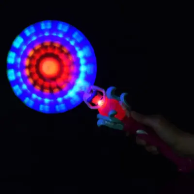 Mermaid Windmill Wands Magic Spinning Fiber Light Up Toys Flashing LED Pinwheel • £6.99