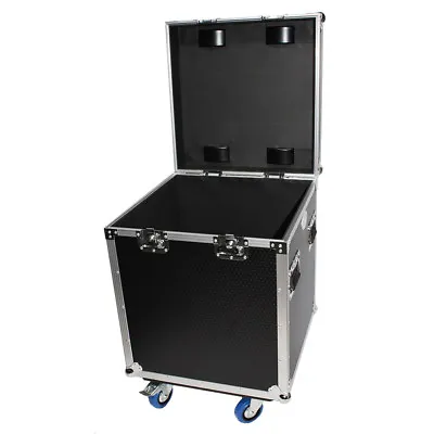 Utility Trunk ATA Road Case W/ 4  Wheels - Rubber Lined - For Cables DJ & More • $459.99