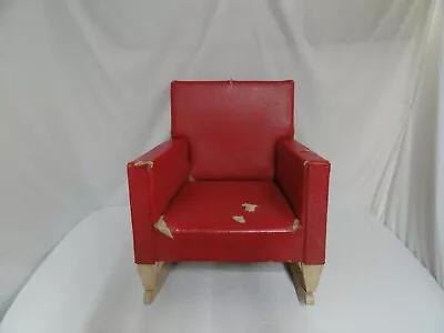 Vintage Child Rocking Chair - 1960's - Kids - Red Vinyl - Children  • $100