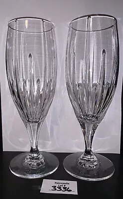 2 Mikasa Arctic Lights Iced Tea Water Glasses Goblets Cut Crystal 8 3/8” • $55.10